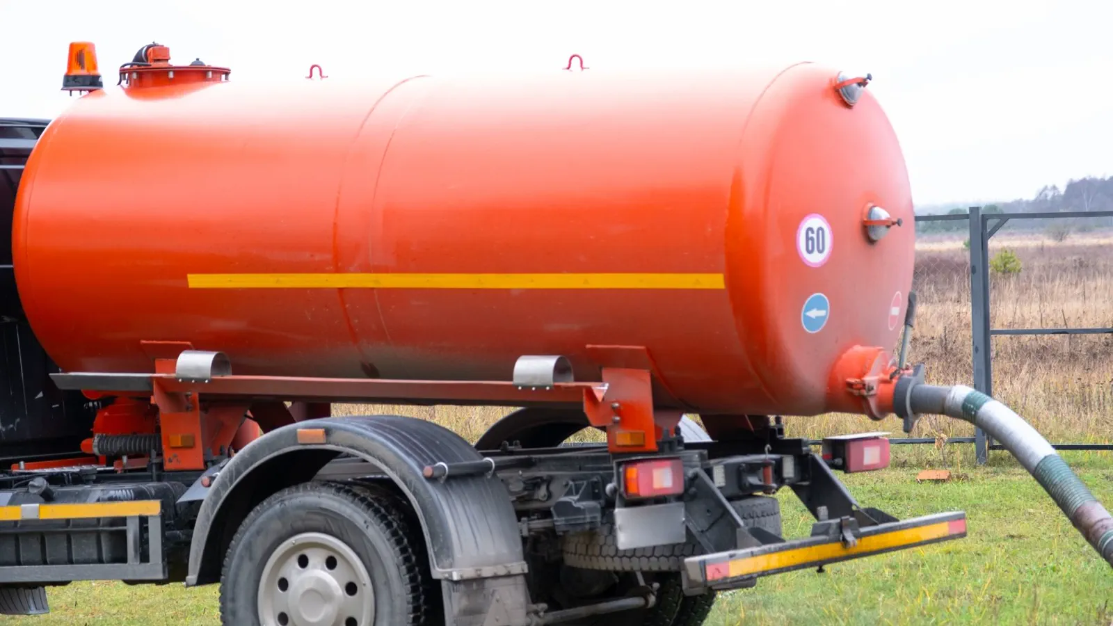 Septic tank installation in progress